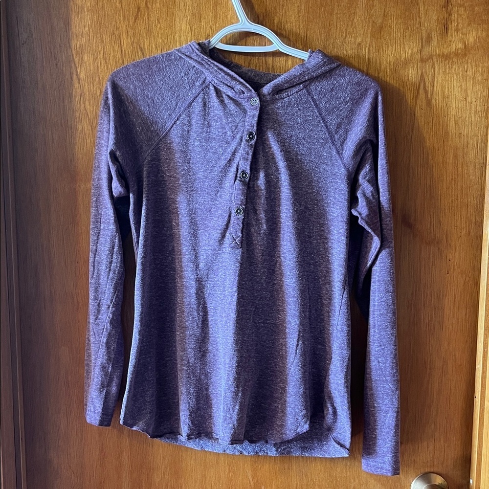 Women's Columbia Long Sleeve Hoodie in Heather Purple Small